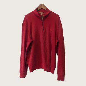 BURBERRY BRIT - Red half zip sweater - Sz XXL